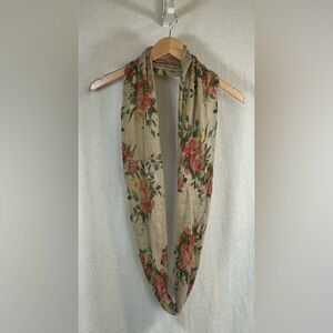 JCPenney Beige Floral Scarf